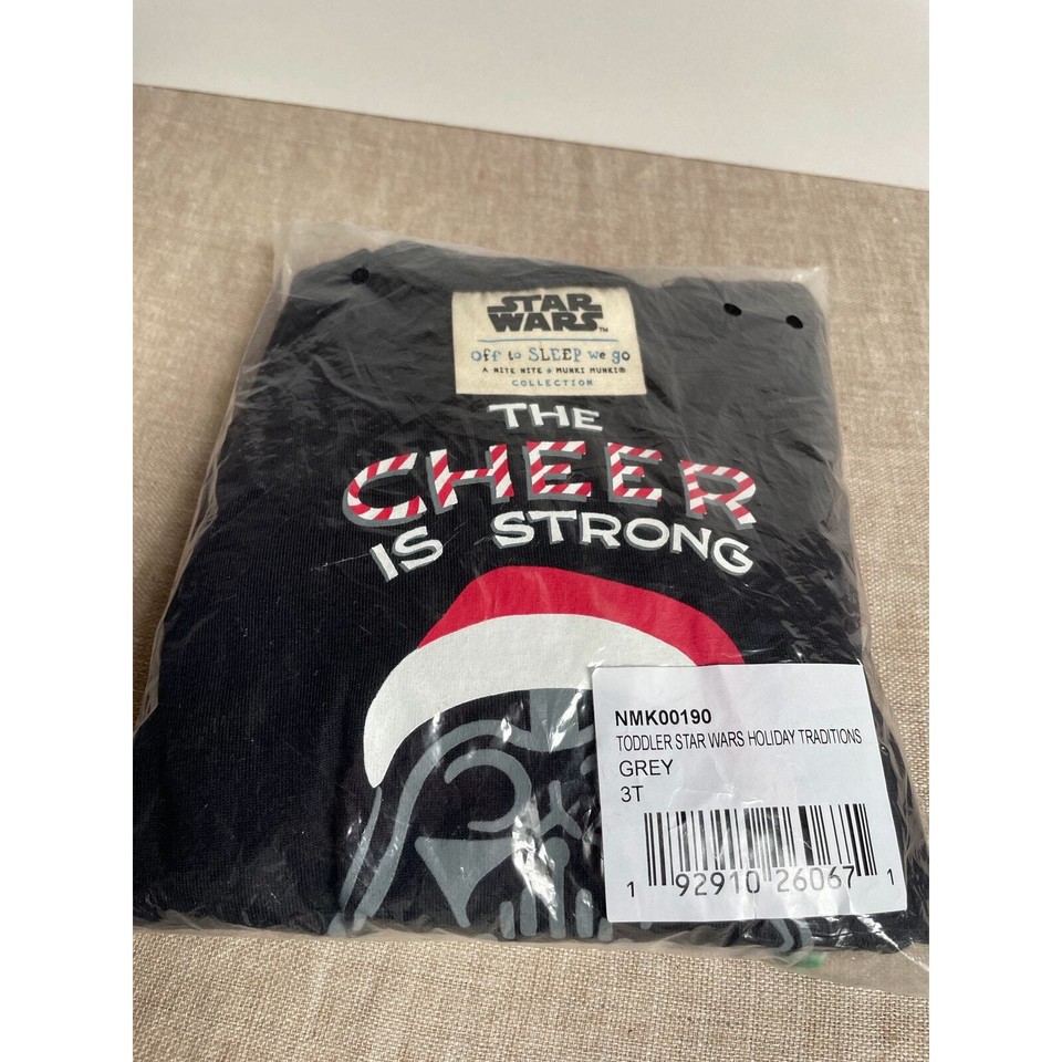 Off to Sleep We Go Holiday Star Wars Darth Vader Pajamas PJ's size 3T