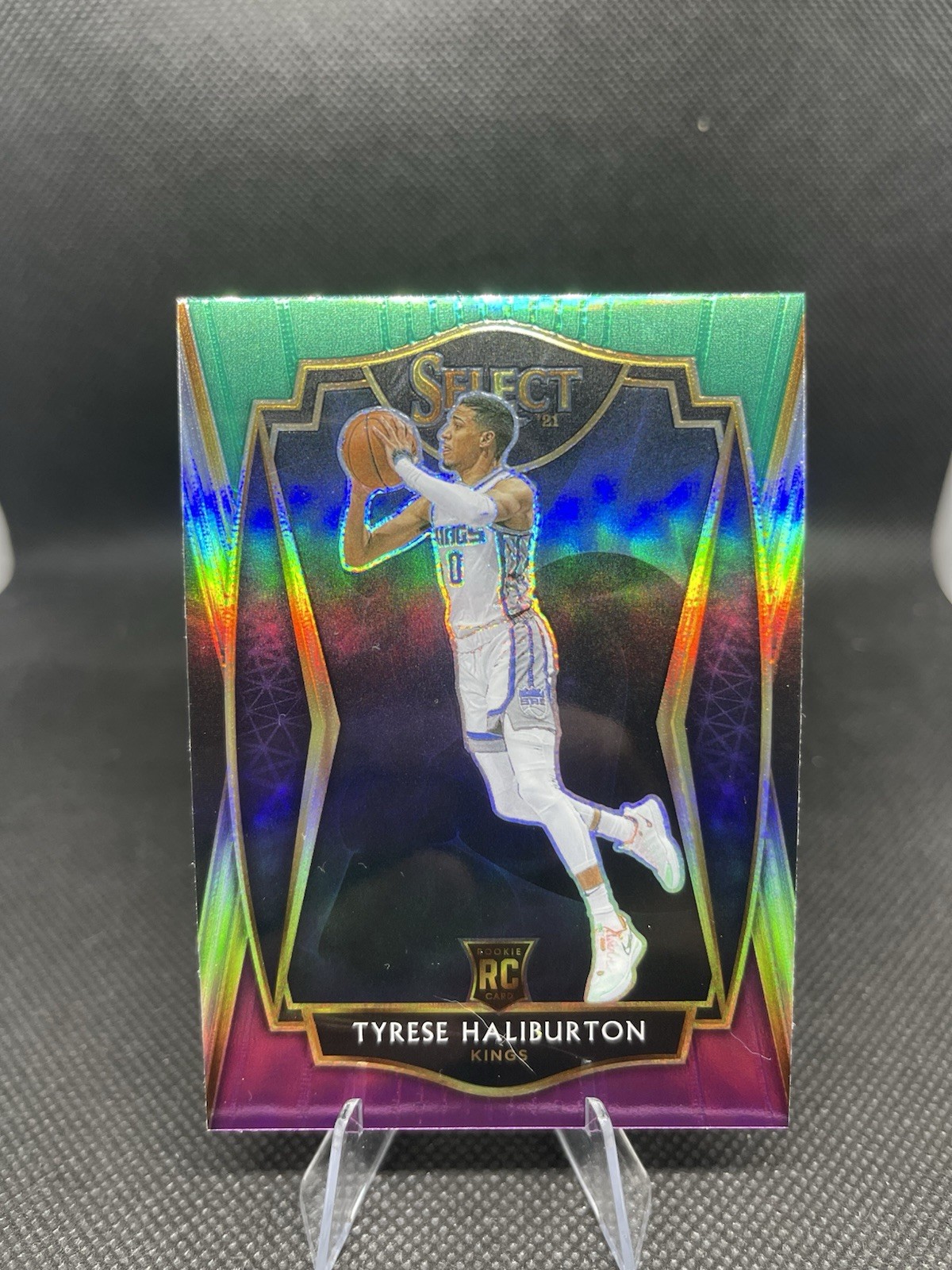 2020-21 Panini Select - Premier Level Tyrese Haliburton #189 Green White Purple