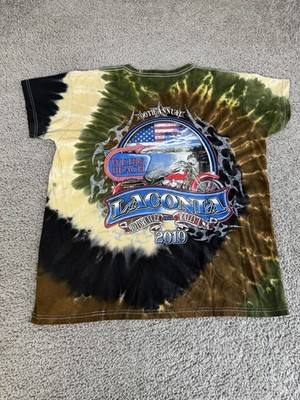 Laconia Shirt Mens L Multicolor Tie Dye Motorcycle Rally 2019 Weirs Beach