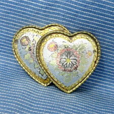 Western Floral Blossom Hearts Belt Buckle Cowgirl Vintage 80s W USA .GTA393