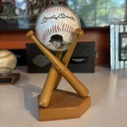 MICKEY MANTLE  AUTOGRAPHED BASEBALL 40TH ANNIVERSARY 1956 TRIPLE CROWN SEASON