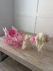 Vintage Barbie 1995 Songbird Horse & Carriage *working*