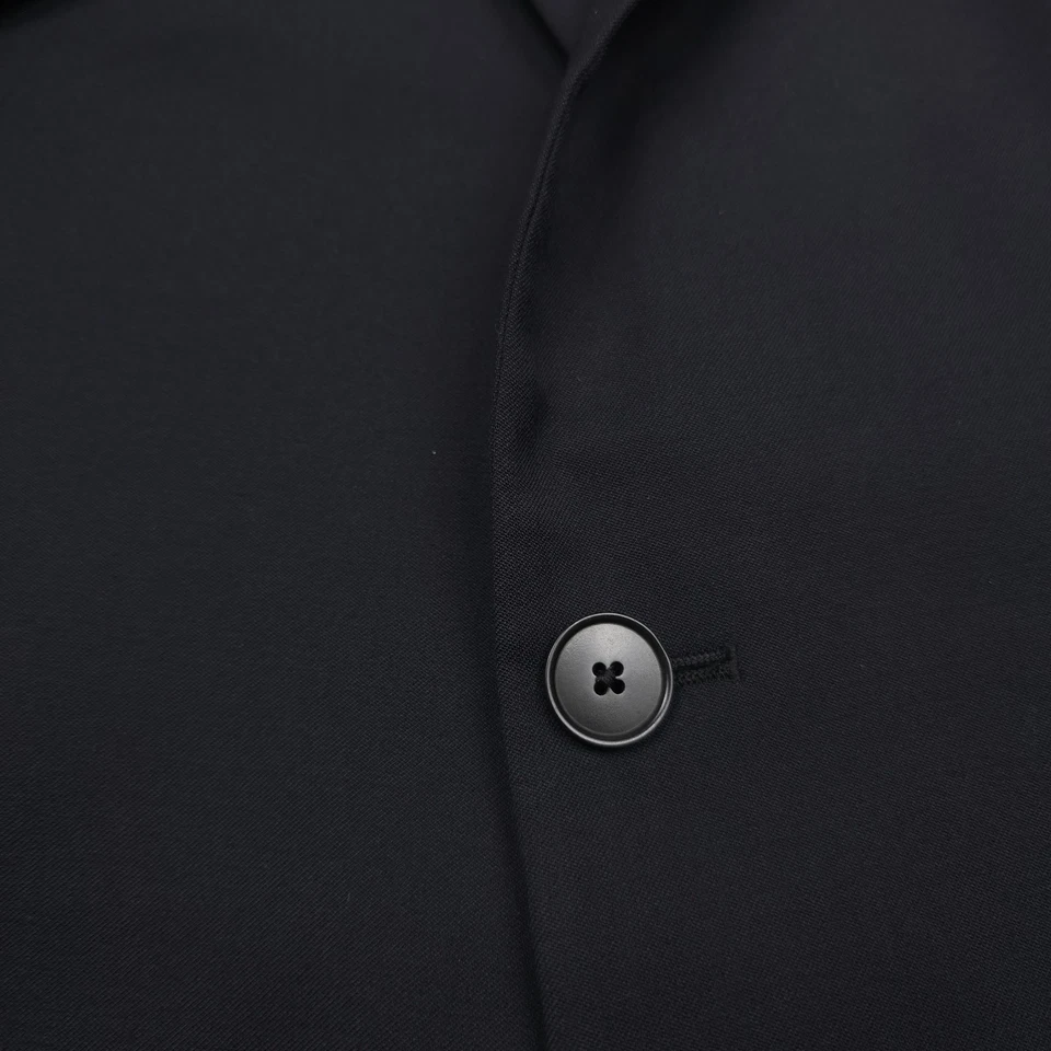 Traje Chaqueta Blazer AX Armani Exchange Calce Ajustado Negro Sólido Lana Para Hombres Talla 44S Foto 4 de 4