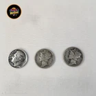 silver roosevelt dimes 1946 A 1928 And 1936 Mercury Dime