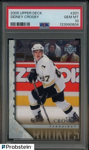 2005-06 Upper Deck Hockey Young Guns #201 Sidney Crosby RC Rookie PSA 10