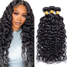 Water Wave Human Hair Bundles 24 26 28 Inch Wet and Wavy Bundle Human Hair