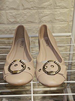 SIKETU women's ballet flats size 41 pink beige flats slip on shoes buckle New