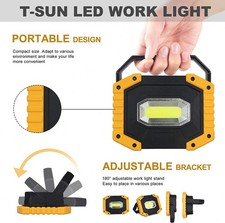 30W Cordless LED Work Light Floodlight Workshop Camping Torch USB Portable IP65