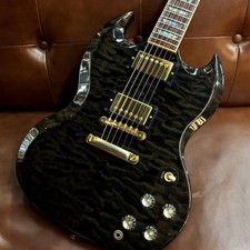 Gibson SG Elegant Quilt -TRANS BLACK- 2.99KG Used Electric Guitar 2008