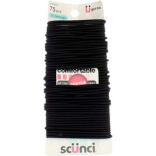 4 Pack Scunci No Damage Elastic Hair Tie, 75 Ct