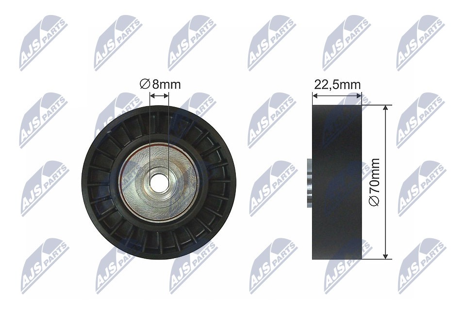 DEFLECTIONGUIDE PULLEY VRIBBED BELT RNK-BM-003 FOR LAND ROVER FREELANDER/Soft - Image 11