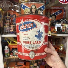 Cowboy Lard Bucket Western Meat Packers Littl...