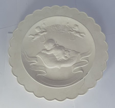 Unfired Bisque Ceramic Slip-Cast Plates Set of 3 (Bride/Groom, Baby, Floral) — listing 3