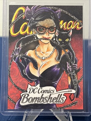2018 Cryptozoic DC Comics Bombshells Catwoman  Sketch 1/1 by Sanna U Beauty!! AP