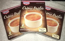 3 Boxes Dr. Oetker Creme Brulee Mix 3.7oz Caramelizing Sugar Instant Dessert