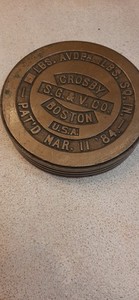 Antique 1884 Crosby 4 Lb. Weight Steam Pressure Gauge