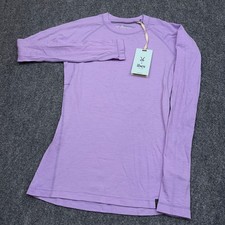 NEW Ibex Woolies Pro Tech Crew Women S Wild Iris Purple Merino Wool Base Layer