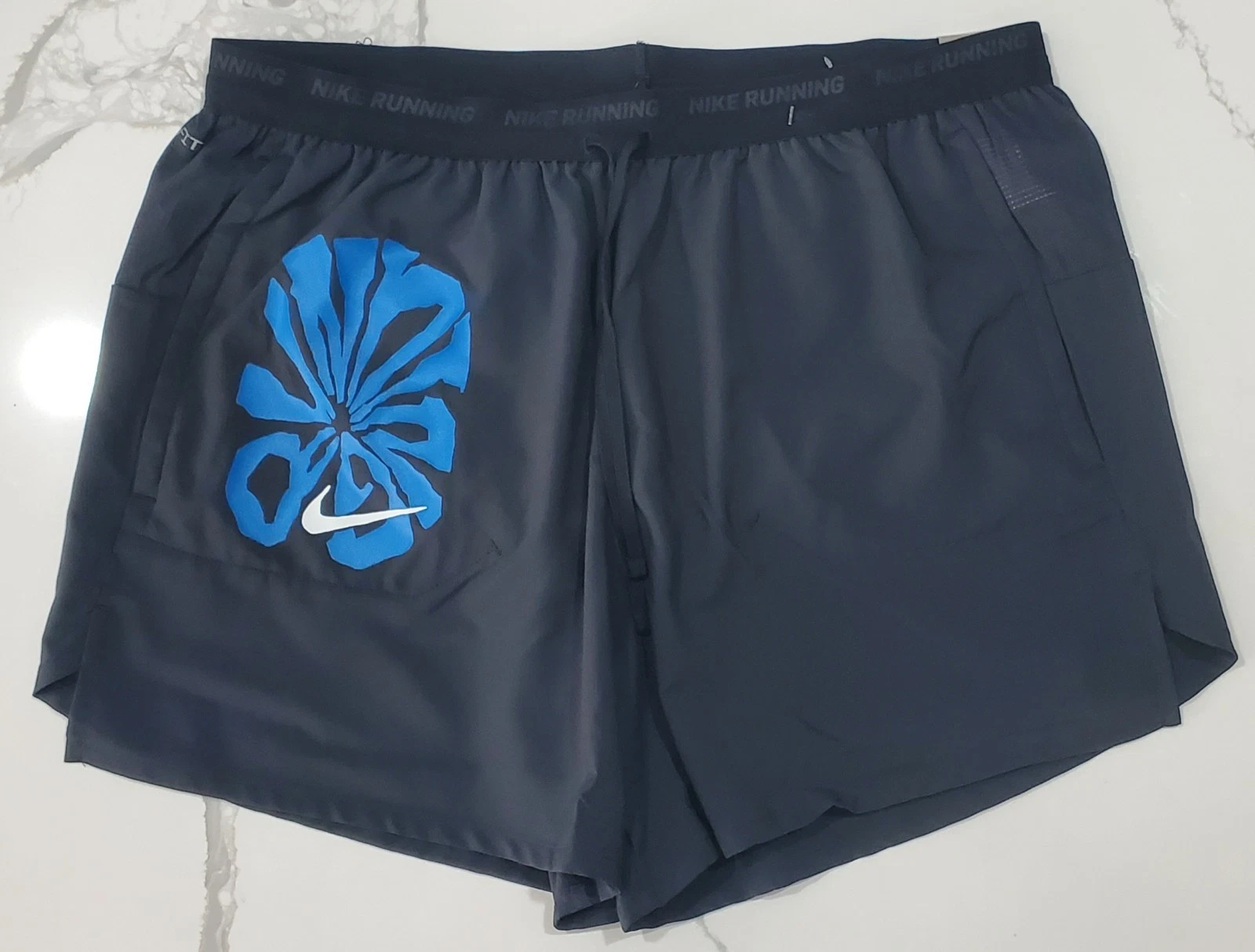 Nike Running Shorts 5" Stride Brief Lined Black FV9612-010 Mens Large NWT
