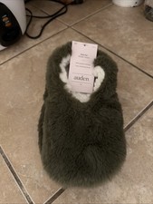 Auden Women's Faux Fur Slipper Socks Grippers Shearling Linning Size S/M 5-7