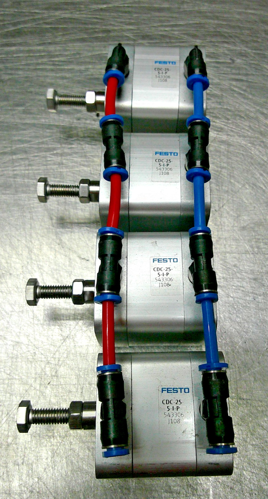 "LOT OF 4" FESTO CDC-25-5-I-P Compact Cylinders, 543306