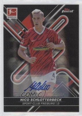2021 Finest Bundesliga Black Wave Refractor 15/150 Nico Schlotterbeck Auto 0o8o