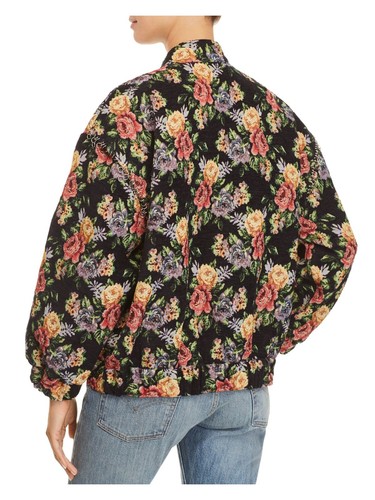 IRO.JEANS Womens Black Floral Bomber Jacket 4 - Picture 5 of 9