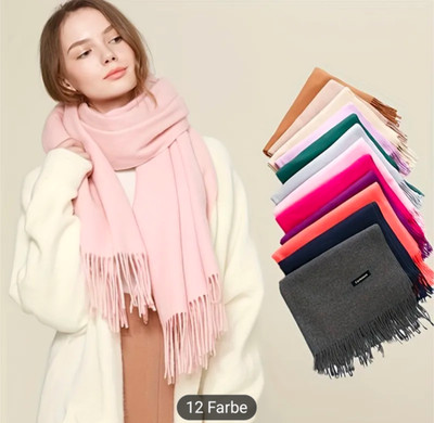 SKY 100% Kaschmir Wolle Damen & Herren Einfarbige Schal Winter Herbst Div.Farben