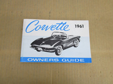 1961 Chevrolet Corvette Owners Manual Reprint Literature Book Guide 1961 Chevrolet Corvette Owners Manual Reprint Literature Book Guide