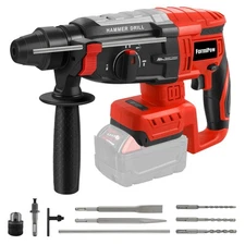 SDS-Plus Rotary Hammer Drill for Milwaukee M18 Battery, 2.6J Impact Brushless...