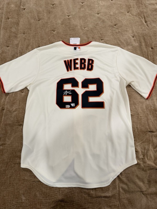 Logan Webb Signed Fanatics Under Wraps Nike Jersey COA Giants Autographed Auto