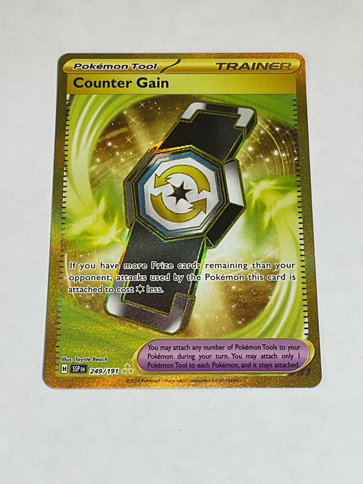 Pokemon SV08 Surging Sparks Counter Gain 249/191 Hyper Rare NM Near Mint