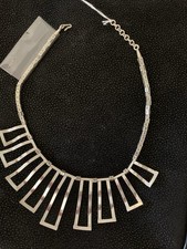 Unique Statement Neclace Sterling Silver 925 . Striking Rectangular Stunner.