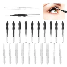 20 PCS Micro Eyebrow Brush with Cap Dual Size Spoolie for Lashes Brows