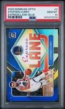 2020 DONRUSS OPTIC STEPHEN CURRY EXPRESS LANE BLUE /85 #3 PSA 10 GEM MINT