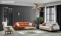 Garnitur Sofas Sessel Sofagarnitur 3+3+1 Sitzer Luxus Stoff Wohnzimmer Design