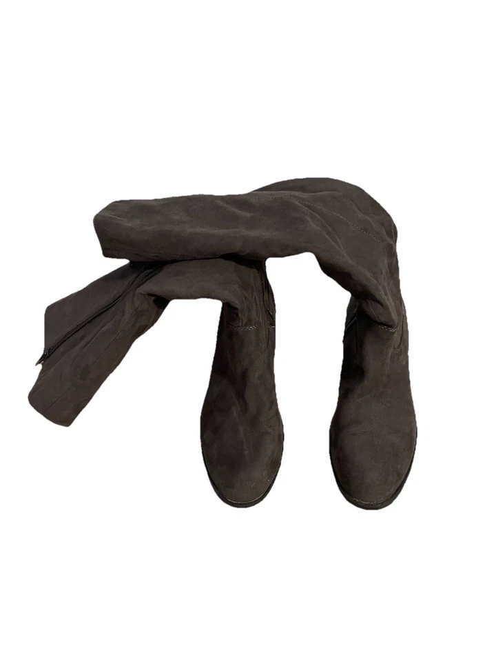 Botas de montar Style & Co. para mujer 7,5 M grises Gracie con cremallera hasta la rodilla nuevas en caja IV7 Foto 4 de 4