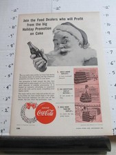 magazine ad 1951 COCA Cola Coke soda bottle Santa Claus Christmas grocery store