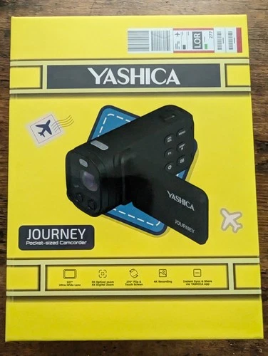 YASHICA Journey Pocket Storytelling 4K Camcorder (Sealed Black Edition)