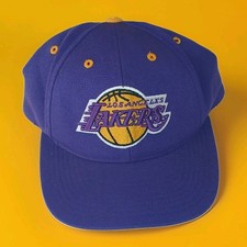 1990s Los Angeles Lakers Cap Hat Logo Athletic Brand - Official NBA Vintage