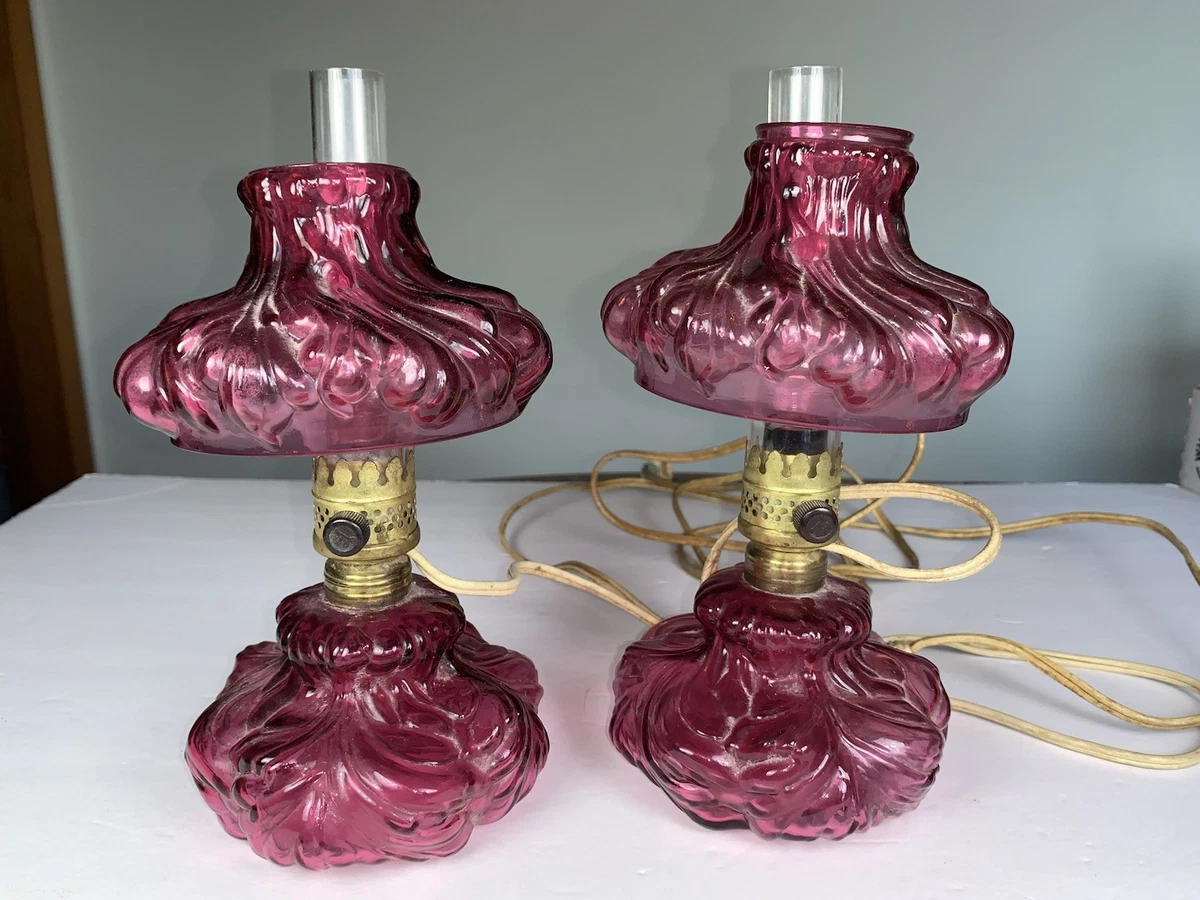 Fenton Rose Lamp In Fenton Art Glass for sale | eBay