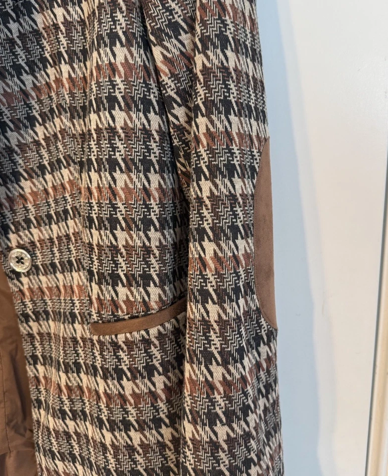 Jaqueta blazer feminina Tommy Hilfiger marrom/castanho cotovelo almofadas tamanho 4 - Imagem 4 de 4