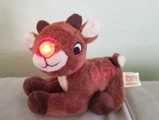 DanDee Singing Rudolph the Red Nosed Reindeer 5"Plush with Light Up Nose WORKS