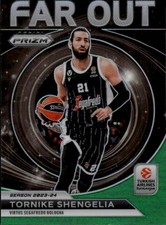 2023-24 Panini Prizm EuroLeague Tornike Shengelia #8 Far Out Green Prizm 31O