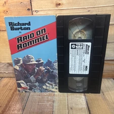 Raid On Rommel VHS Tape Used Richard Burton CBS Fox