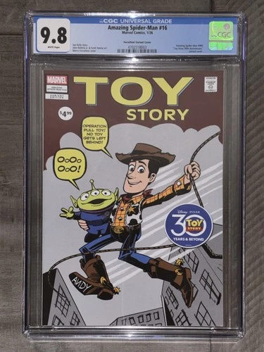 Amazing Spider-Man #16 CGC 9.8 Forcelloni Pixar Toy Story AF#15 Homage variant