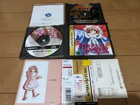 SEGA Saturn Console White Color & Controller with games Japan 0627