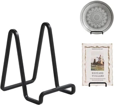 Plate Holder Easel Display Stand - Metal Plate Stands for Display - Tabletop Pic