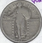 1927-P, 25c Standing Liberty Quarter,  Silver (U.S. COIN, MONEY, COLLECTIBLE)