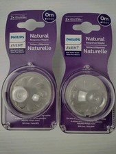 New Philips AVENT Natural Response Baby Bottle Nipples. Flow 1, 0m