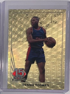 2025 Leaf 15th Anniversary Dennis Rodman Super Prismatic Gold Proof 1/1